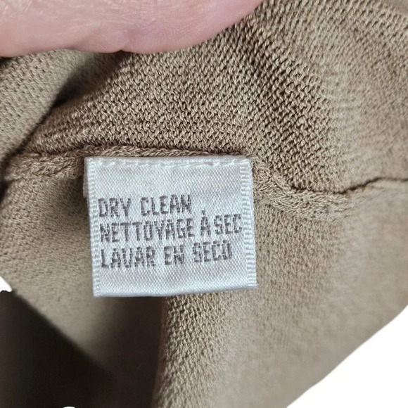 Jones New York Tan Short Cap Sleeve Pullover Rayon/Nylon Sweater Top Size‎ Large - Picture 4 of 9
